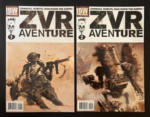 Zombies Vs. Robots Aventure #1, 2 Hi-Grade Ashley Wood Covers ZVR IDW 2010 - Picture 1 of 2