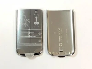 2x Original Nokia 6700 Classic Back Cover Rücken Akku Deckel Silber Chrome - Bild 1 von 3