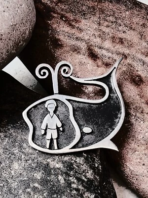 Retired James Avery Jonah and The Whale Sterling Silver Pin - Image 1 of 4