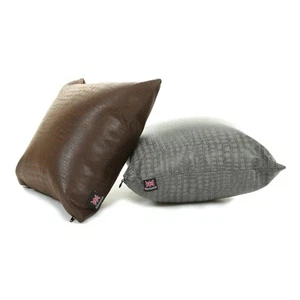 New Animal Alligator Skin Pattern Soft Suede Leatherette Cushion Cover & Filling - Picture 1 of 17