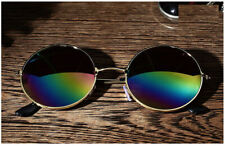 80S Retro Vintage Round Mirrored Mens Sunglasses Eyewear Outdoor Glasses Shades
