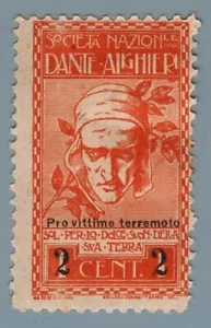 "EI0167 Poster Stempel Italien - Dante Alighieri überdruckt ""Pro Opfer Erdbeben" - Bild 1 von 1