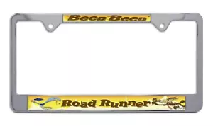 Road Runner Chrome Metal License Plate Frame - Picture 1 of 1