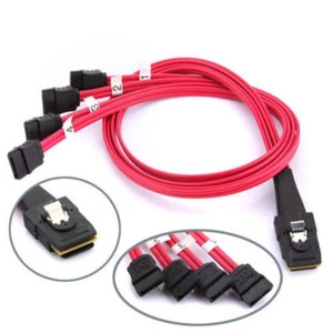 2PCs Mini SFF-8087 Male Connector to 4XSATA Male Convertors/Adapter HDD Cable US - Picture 1 of 5
