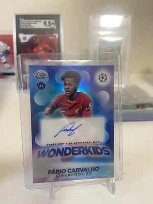2022-23 Topps Chrome UCL Wonderkids Fabio Carvalho W-8 RC Auto - Image 1 of 2