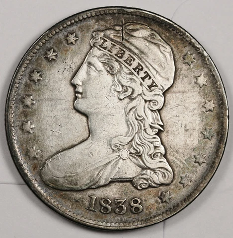 1838 Bust Half.  XF.  173902 Cover