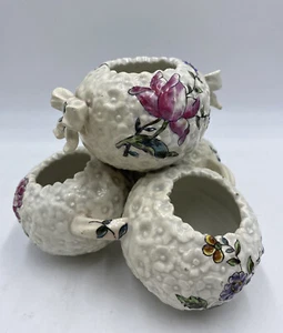 1800s Emile Galle French Ceramic Studio Created Desktop Floral Inkwell/Vase 4.5” - Picture 1 of 10