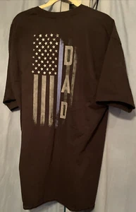 Black Graphic Tee DAD Flag 1 Nation 2XLT - Picture 1 of 3