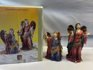 Set angelo porcellana Grandeur Noel 1998 nuovo in scatola originale 8"-10" - Foto 1 di 11