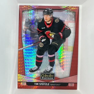 2024-25 O Pee Chee Platinum Red Prism Tim Stutzle #085/199 Ottawa Senators - Picture 1 of 2