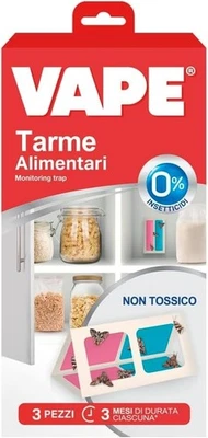 Vape,Tarme Alimentari, 3 Pezzi, per Dispensa e Cucina, elimina le Tarme Alimenta