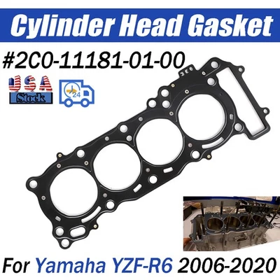 For YAMAHA YZF-R6 YZFR6 2006-2020 Cylinder Head Gasket 2C0-11181-01-00 R6 Engine - Image 1 of 4