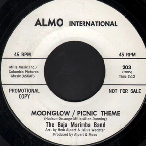 Baja Marimba Band Moonglow/Picnic Theme / Acapulco 1922 7" vinyl USA Almo - Bild 1 von 2