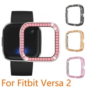 Bling Crystal Cover For Fitbit Versa 2 Full Screen Protector Case Luxury Frame - Picture 1 of 10