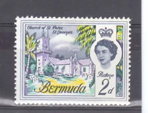 BERMUDA, QE11, 1962 DEFINIS, EDIFICIO, 2d, SG 164, IGLESIA, MNH ÚNICO - Imagen 1 de 1