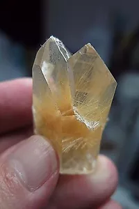 SELTENES BOMMELRUTIL IN NATÜRLICHEM LEMURISCHEM QUARZ KRISTALL BRASILIEN Y 373 - Bild 1 von 7