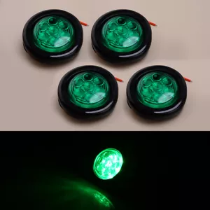 4pcs 2inch 7 LED Light Lamp Truck Trailer Round Clearance Side Marker Lights 12V - Picture 1 of 4