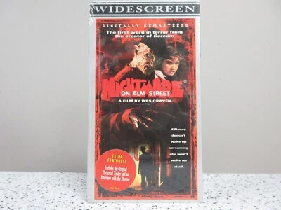 "A Nightmare On Elm Street" Limited Widescreen Remastered Sealed VHS w Watermark - Image 1 of 4