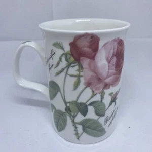  REDOUTE ROSE Fine Bone China 10oz Mug Made in England by Roy Kirkham - Picture 1 of 5