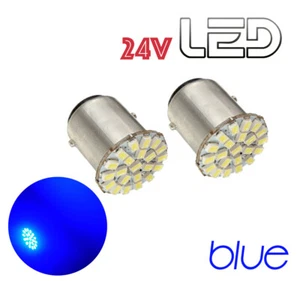 Bulbs BA15S P21W LED 24V BLUE Light Truck for Scania Volvo Man Mercedes DAF - Picture 1 of 1