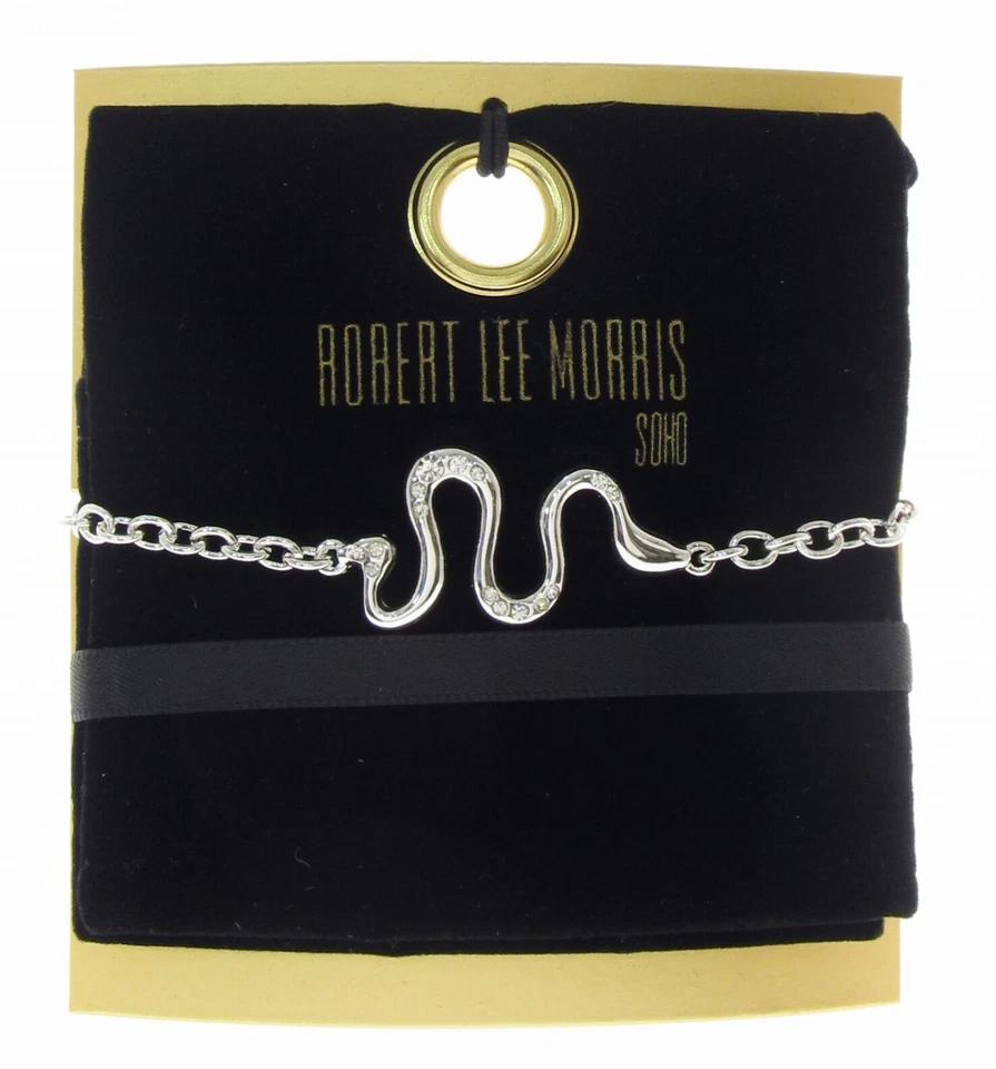 ROBERT LEE MORRIS Soho Silver Plated Snake Charm  Bracelet New in Gift Pouch - Image 1 of 1