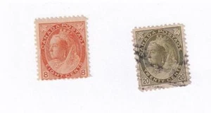 CANADA # 82 FVF-MLH & # 84 VF-LIGHTLY USED 8cts & 20cts CAT VALUE $360 - Picture 1 of 1