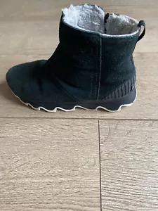 Sorel Kinetic Short Women's Black Suede Winter Boots Size UK 5 EU 38 - Picture 1 of 9
