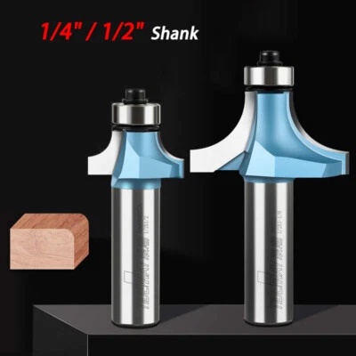 1Pcs Round Over Edge Profile Router Bit, 2.38mm-38.1mm Radius, 1/4" 1/2" Shank - Image 1 of 4