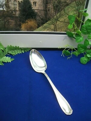 International  Wm Rogers & Son   CLINTON   Silverplate Solid Serving Spoon  1919 - Image 1 of 4