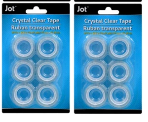 Paquetes de 2 Paquetes JOT Tamaño Estándar 3/4" Rollo de Cinta Transparente *ENVÍO RÁPIDO* - Imagen 1 de 4