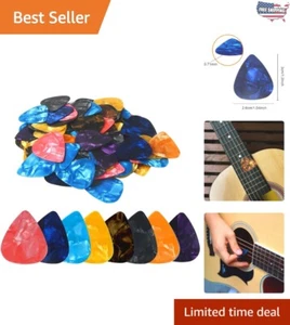 Value Pack of 100 Medium Thickness Guitar Picks - 0.71mm in Vibrant Colors - Picture 1 of 9