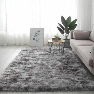 Large Shaggy Area Rugs Fluffy Tie-Dye Floor Soft Carpet Living Bedroom Room Rug - Picture 1 of 102