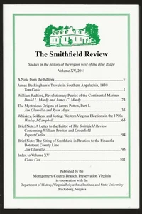 Smithfield Review Volume XV, 2011 - Virginia history west of Blue Ridge Mtns, VT - Picture 1 of 2