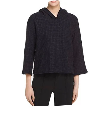 Marella Zante Tweed Hooded Pullover Jacket Midnight Blue NWT 2/6/8 - Image 1 of 4