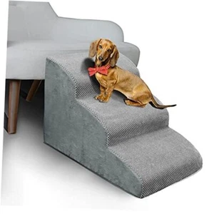 3 Stufen Hundetreppenrampen aus hochdichtem Schaumstoff, rutschfeste Haustiertreppe für ältere - Bild 1 von 7