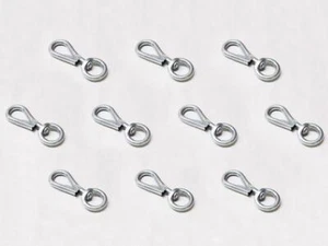 X10 2 1/2" Zinc Plated Swivel Spring Snap Hooks - Eye Gate Clip Inch Attach - Picture 1 of 2