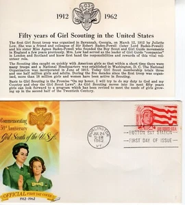USPS First Day of Issue #1199 – 1962 4c Girl Scouts Fleetwood Cachet ST3481 - Picture 1 of 5