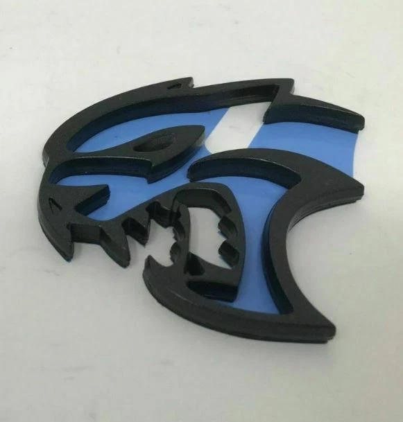 道奇 Jeep 挑战者充电器 Cherokee Hellcat Hell Cat 3D 徽章 Dk 灰色左 — 第 1/1 张图片