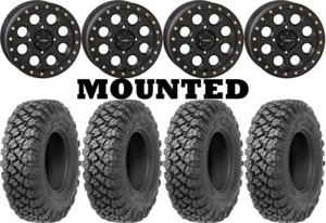 Kit 4 Valor Alpha Tires 30x10-14 on System 3 SB-7 Beadlock Matte Black POL - Picture 1 of 5