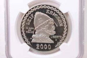 2000-P Leif Ericson Millennium., Silver Commemorative., NGC PF-69., #GMC008 - Picture 1 of 6