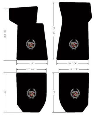 ¡Nuevo! Alfombrillas Cadillac Brougham 1986-1992 con logotipo en las 4 alfombrillas Foto 1 de 4