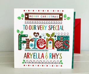 Friends Christmas card PERSONALISED card special Christmas cards FRIEND FRIENDS - Picture 1 of 16