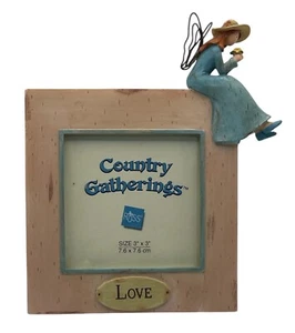 Marco de fotos RUSS Country Gatherings LOVE 3D ángel rústico vintage 10,5 cm x 14,5 cm - Imagen 1 de 6