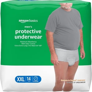 Amazon Basics Incontinence Underwear for Men, Maximum Absorbency, 2X-Large 28ct - Picture 1 of 7