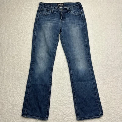 Pantalones de mezclilla retro Lucky Brand Napolitan Easy Rider para mujer 4/27 azul bigote bootcut Foto 1 de 4