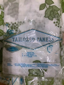 Woolworths 8 paneles de cortina vintage 42 ancho/81 largo NOS - Imagen 1 de 4