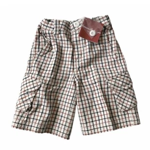 NWT Hanna Andersson Plaid Cargo Shorts Size 4 - Picture 1 of 7