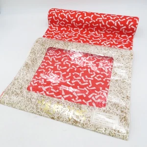 Tessuto Kimono Tanmono Poliestere Motivo Nodo Rosso 472,4 pollici Donna - Foto 1 di 10
