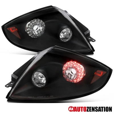 Fit 2006-2011 Mitsubishi Eclipse Black LED Tail Lights Lamps Left+Right 06-11 - Image 1 of 4