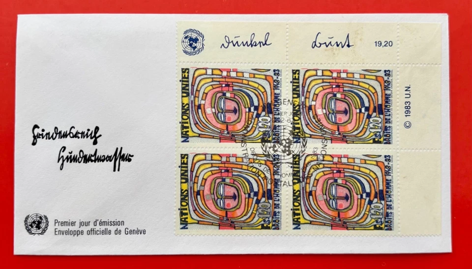 UNITED NATIONS * "HUMAN RIGHTS 1948 - 83" - FDC - Image 1 of 1